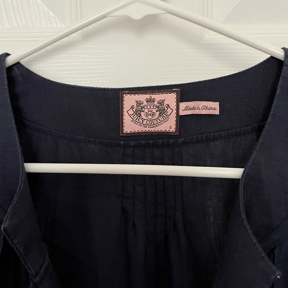 Juicy Couture navy blue linen dress